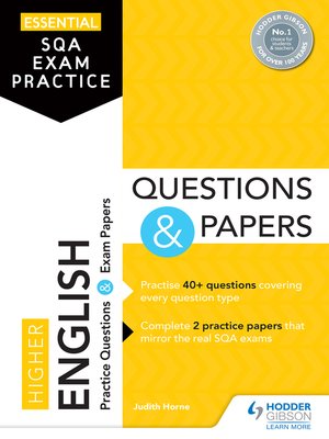 cover image of Essential SQA Exam Practice: Higher English Questions and Papers